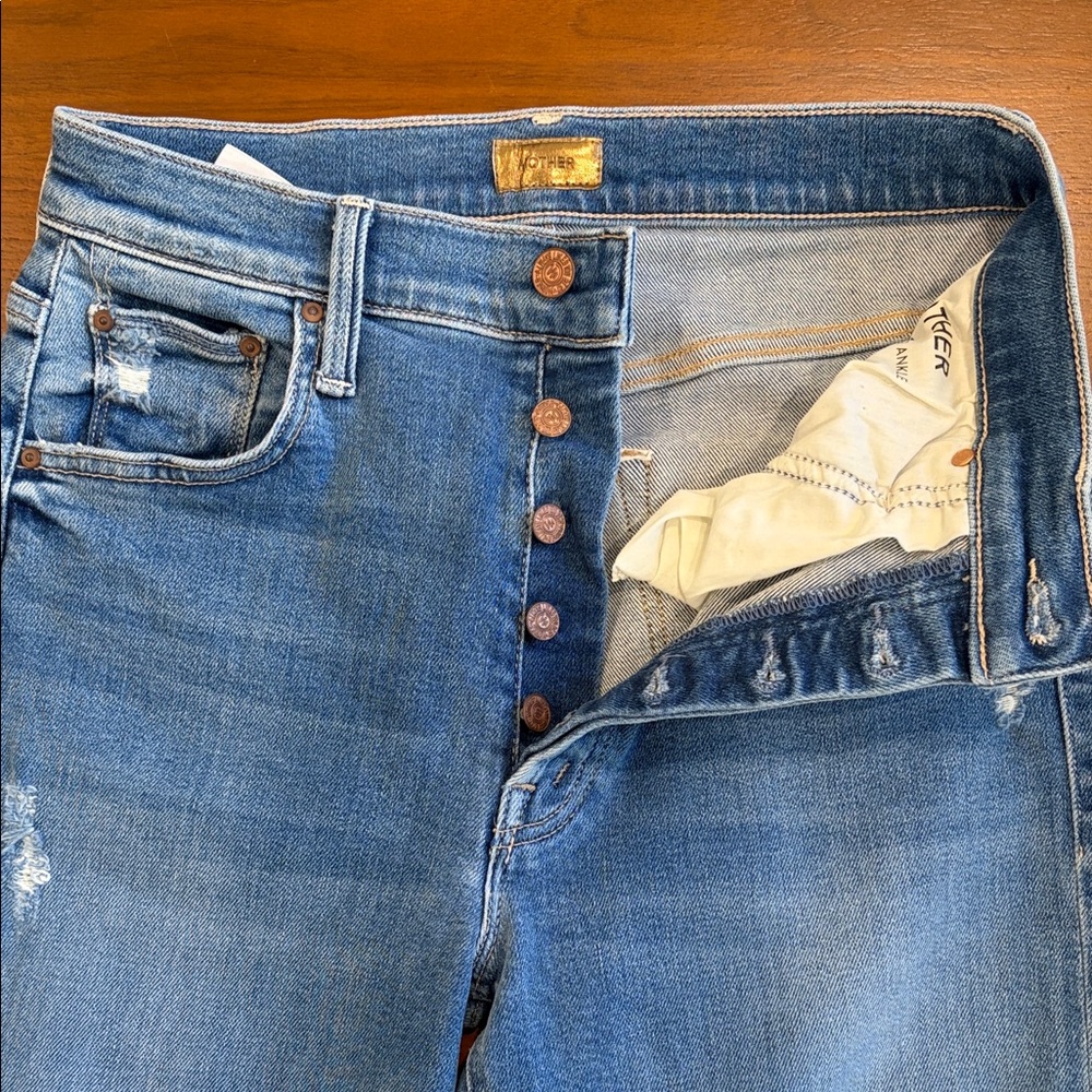 MOTHER High Rise Blue Jeans - Picture 2 of 5